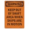 Signmission OSHA Warning Sign, 10" Height, Rigid Plastic, Keep Out Of Shaft Area When Skips, Portrait OS-WS-P-710-V-13292 - alternate 1